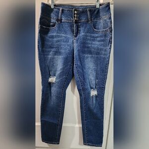 👑🌷👖WWB Royalty women's blue skinny jeans size 14👖💫